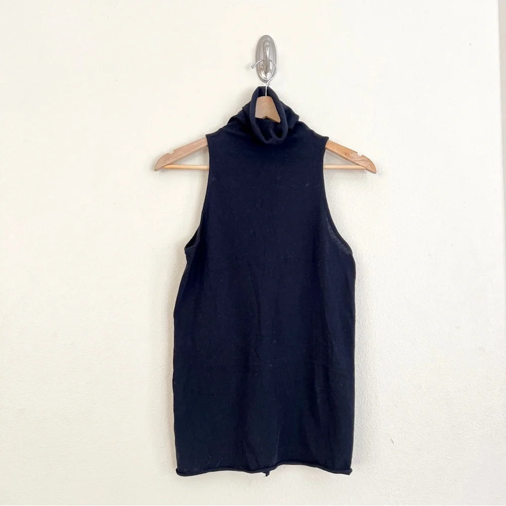 ENZA COSTA Cashmere Halter Turtleneck in Black
